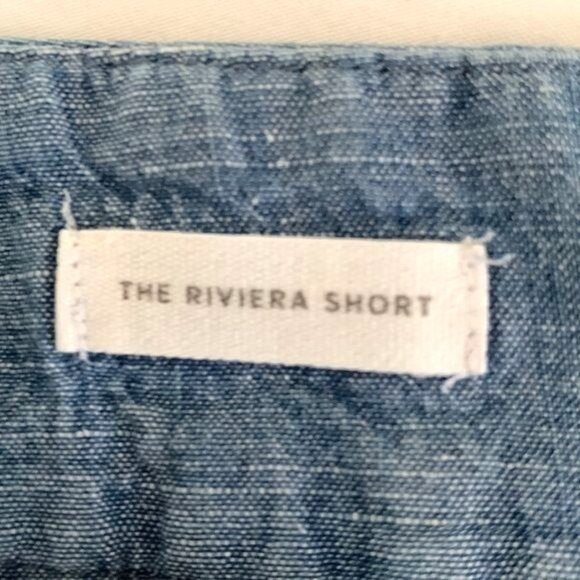 The Riviera Short Chambray Scalloped Hem Womens Size 12 Loft - Picture 3 of 10